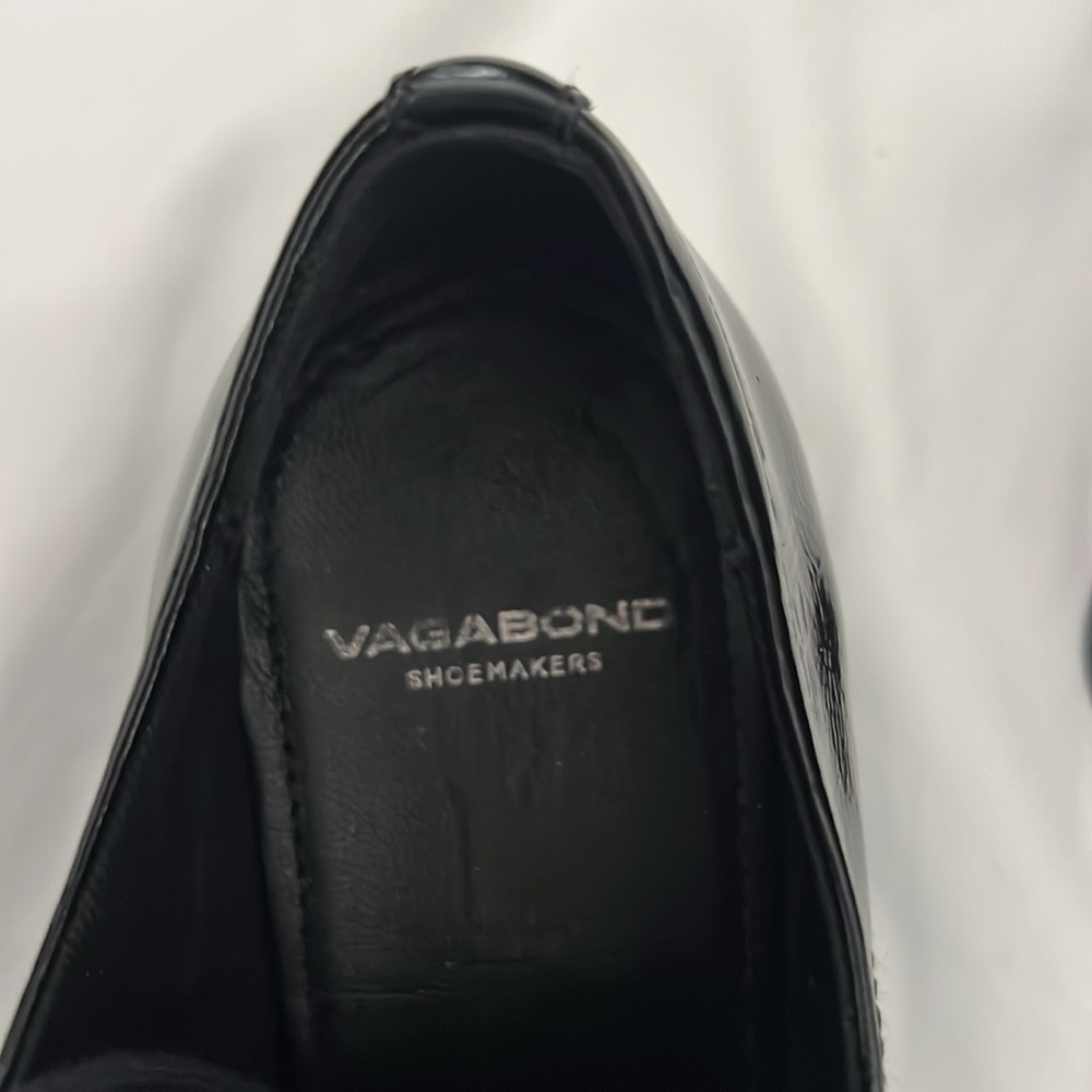 Vagabond Black Patent Leather Lace-Up Loafers - Picture 7 of 11